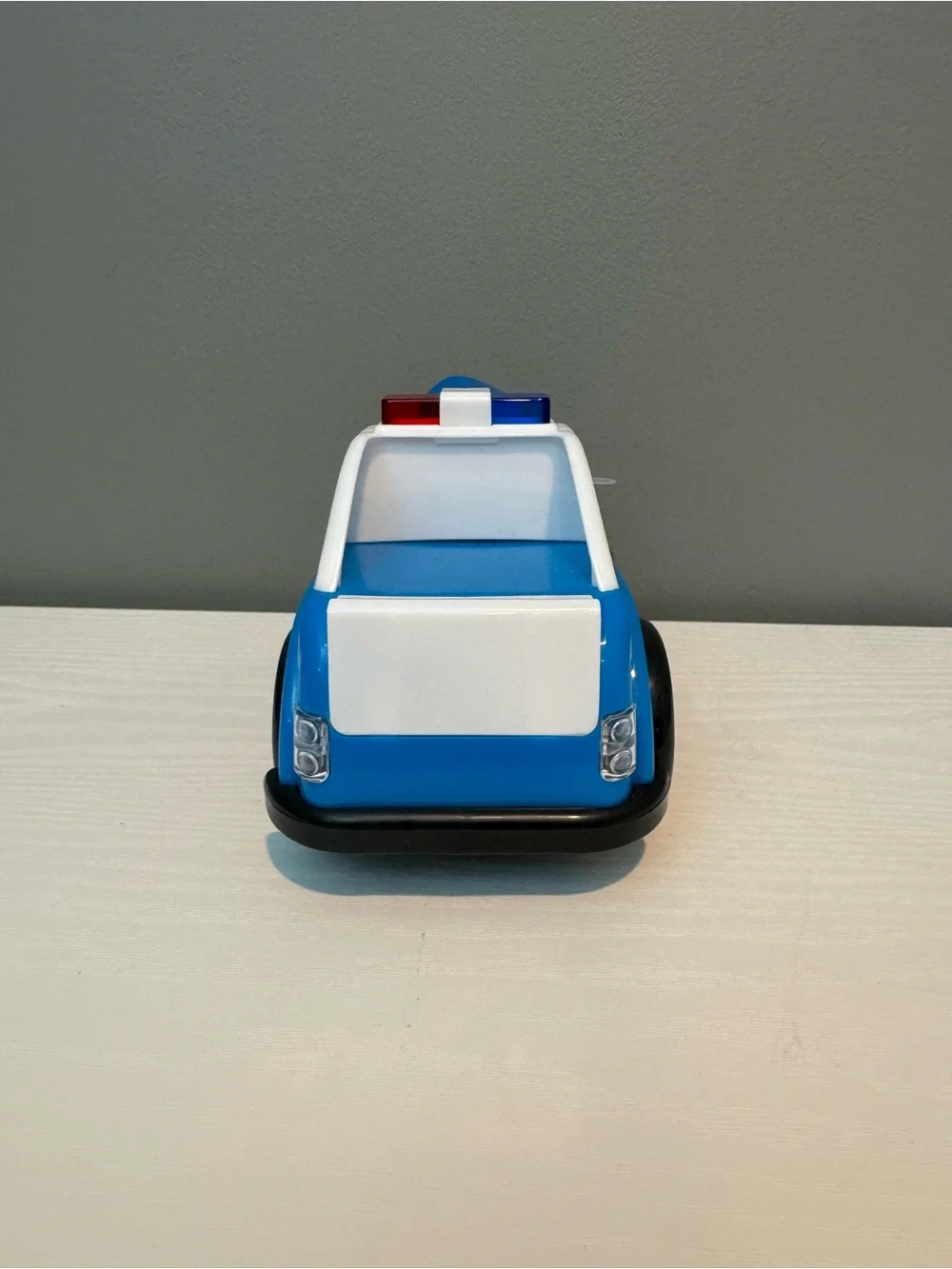 Blue Police Patrol Toy Car with Officer Figure tested and sounds work